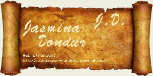 Jasmina Dondur vizit kartica